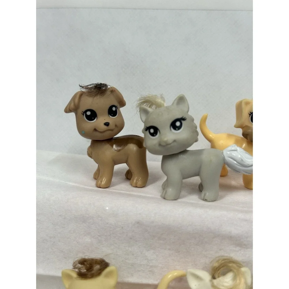 Polly Pocket Puppies‎ and Kittens and The Seal Figures Lot of 6 Mattel Toys